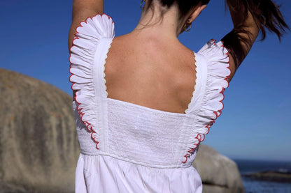 Lexy - White Embroidered Poplin