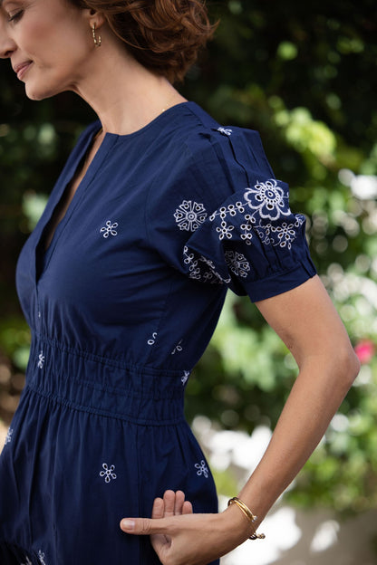 Lily - Navy Poplin