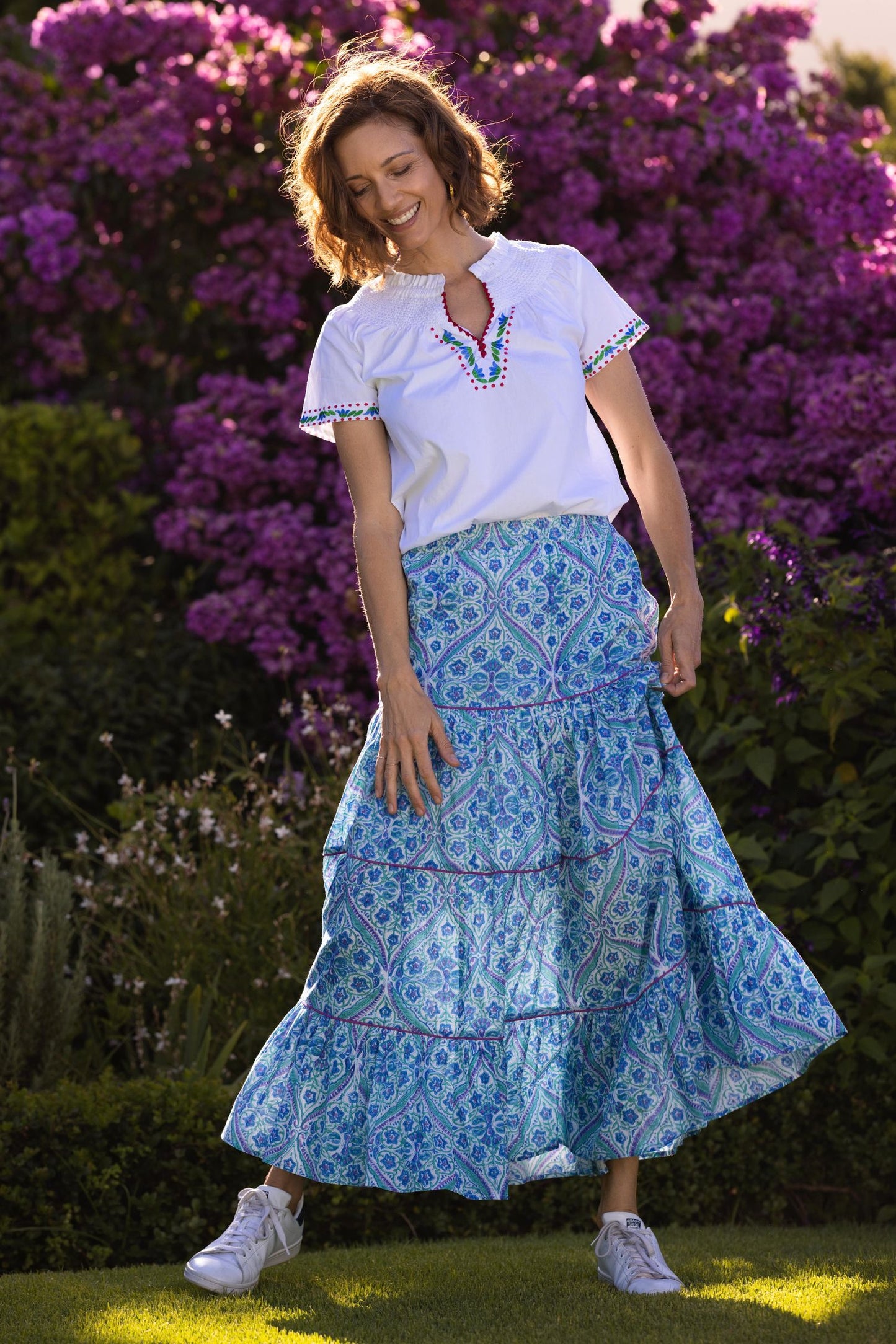 Margot - White Embroidered Poplin