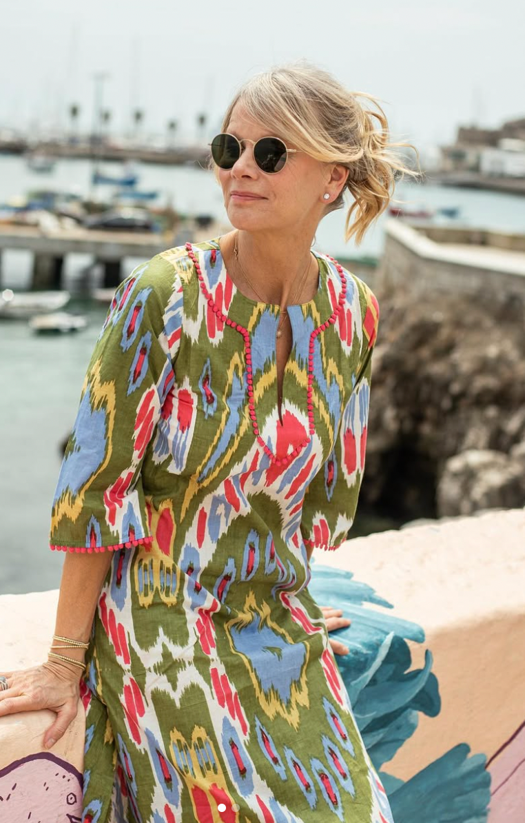 Martine - Green Ikat