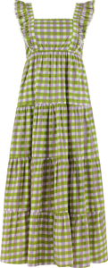 Lexy Dress - Lilac and Green Check